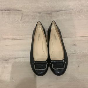 Nine West Black Leather Flats
